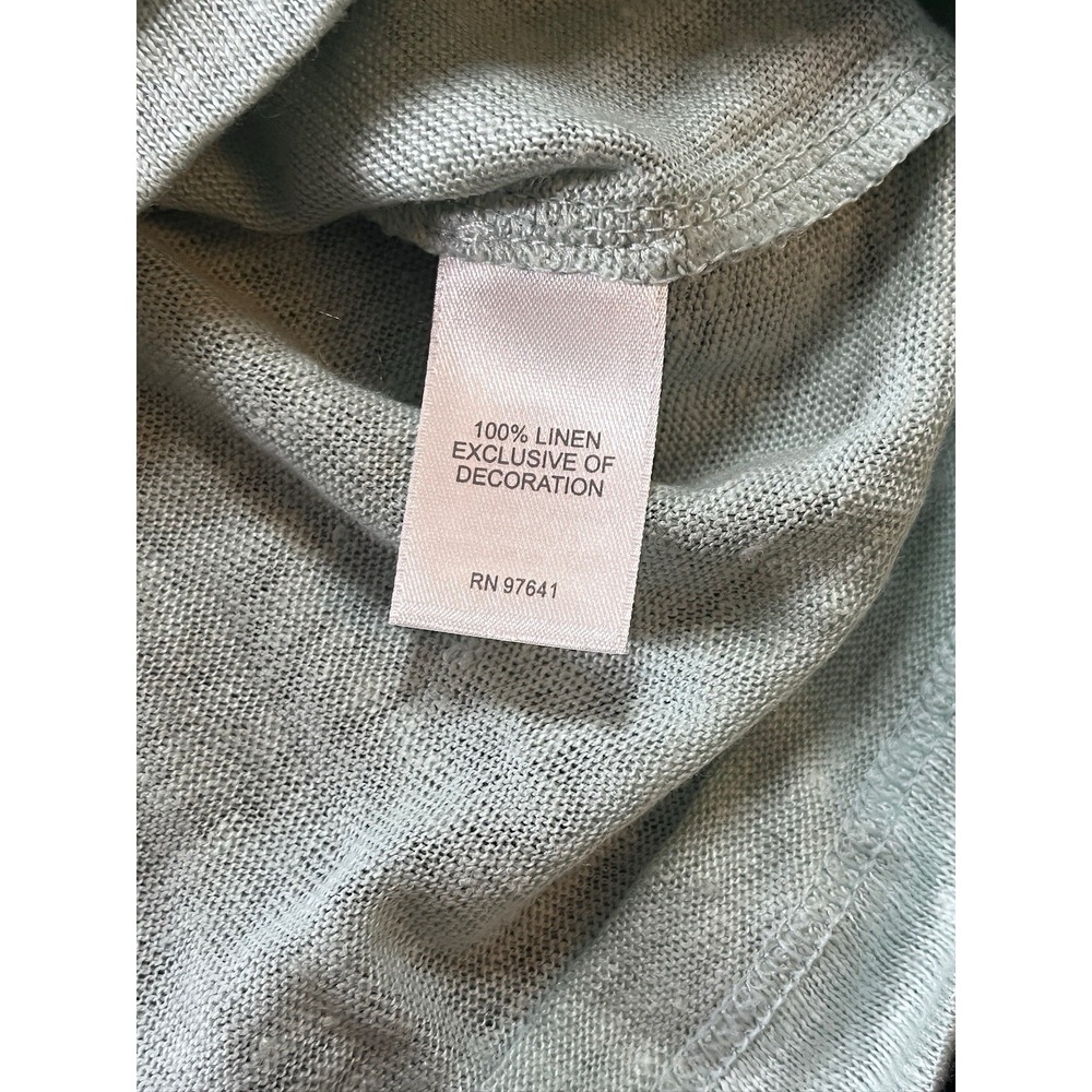 NWT J.Jill Women's Love Linen 3/4 Sleeve Seaglass Top, Size Small - Picture 5 of 7